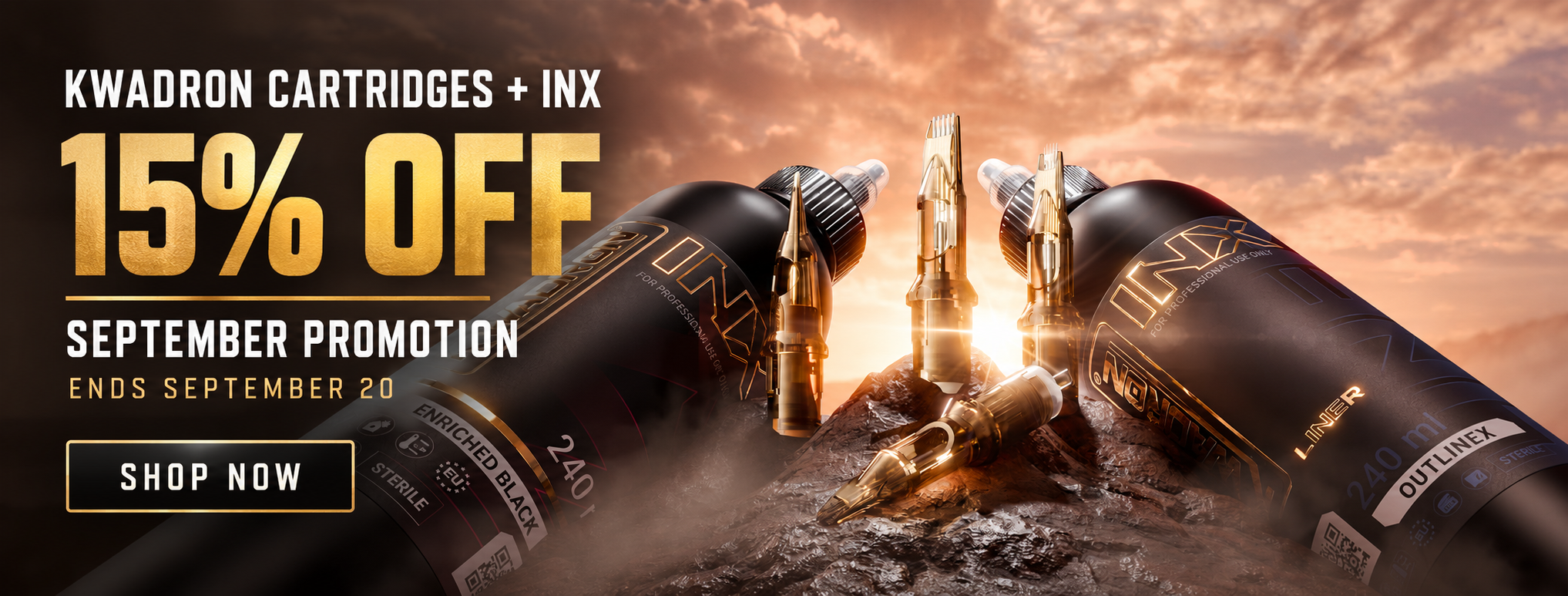 Kwadron Cartridges and INX September Promotion – 15% Off